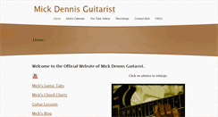 Desktop Screenshot of mickdennisguitar.com