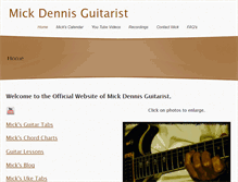 Tablet Screenshot of mickdennisguitar.com